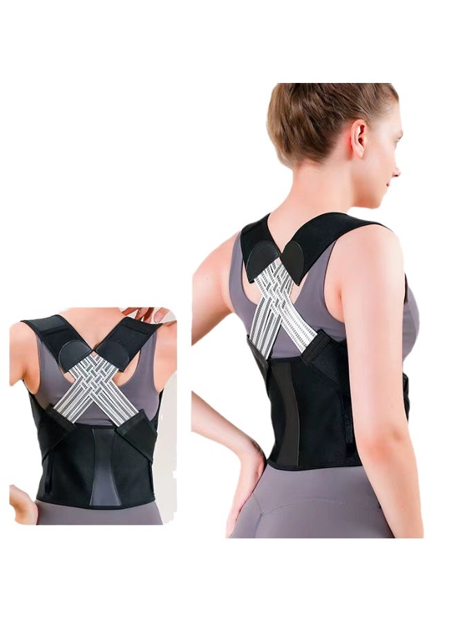 Posture Corrector Back Brace Adjustable Full Back Support Upper and Lower Back Pain Relief - Image 1