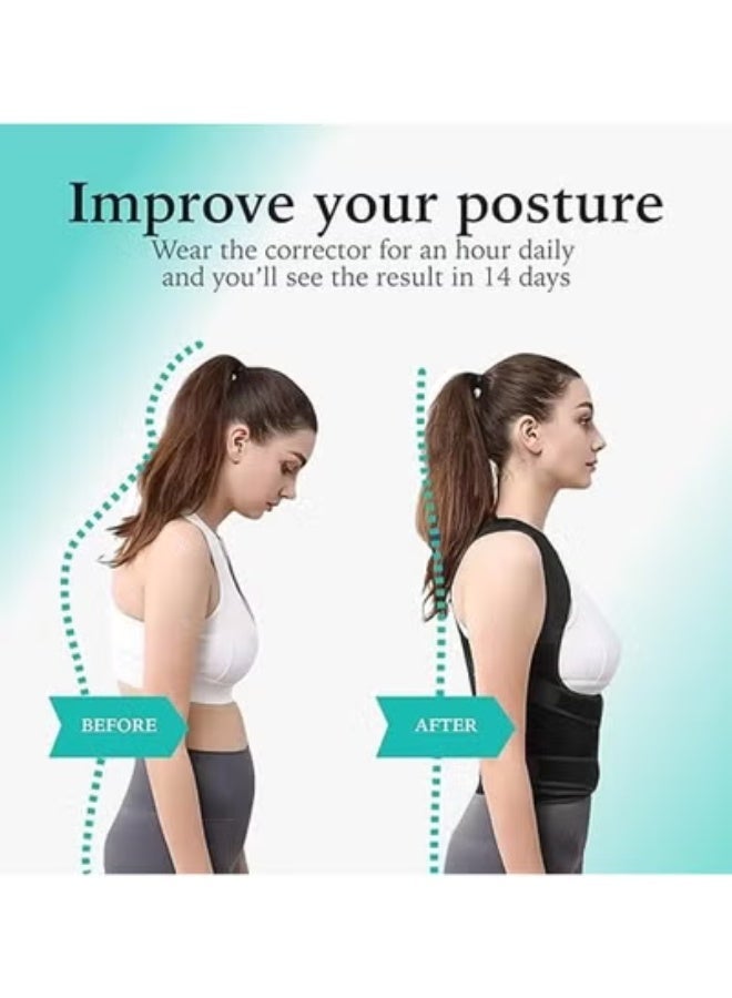 Posture Corrector Back Brace Adjustable Full Back Support Upper and Lower Back Pain Relief - Image 3