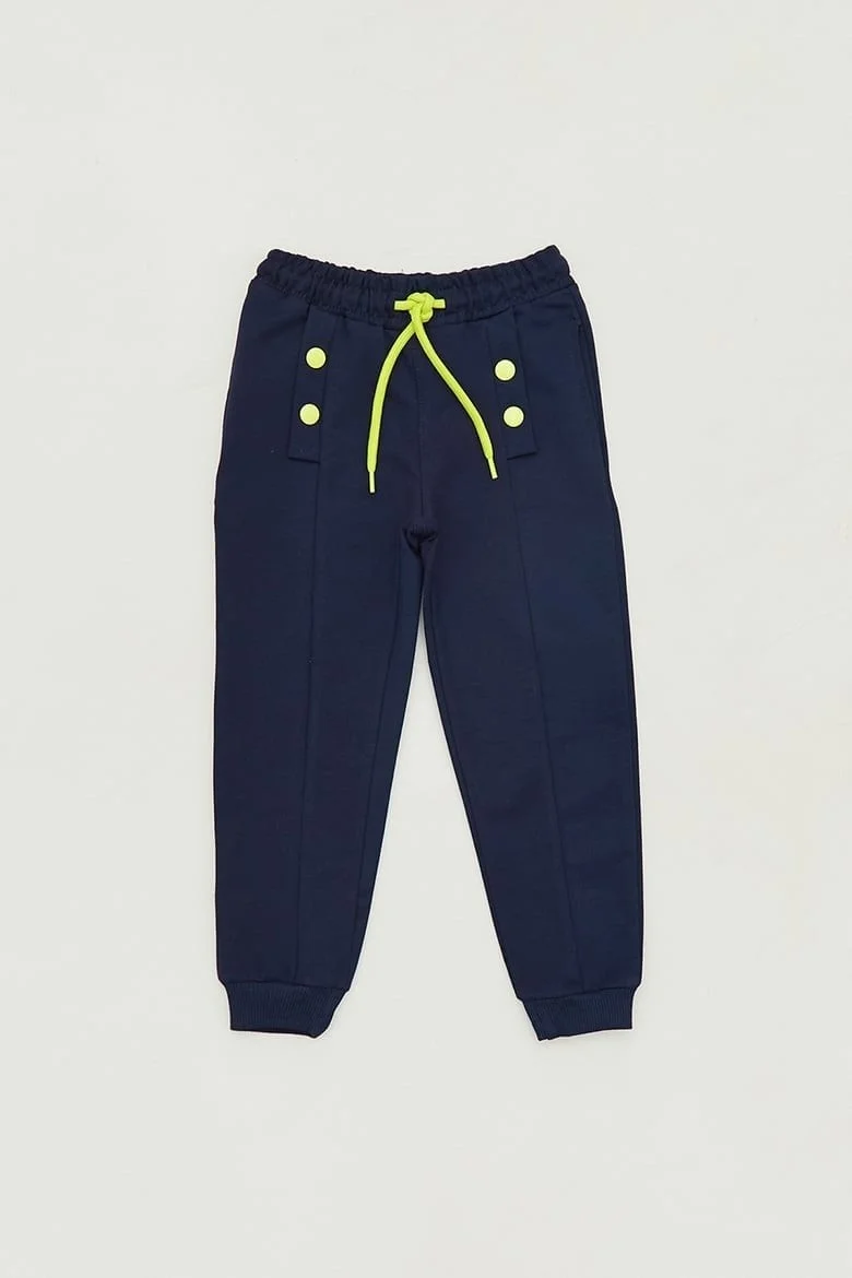 فولامودا Basic Girls' Sweatpants with Lace-Up Waist Button Detail