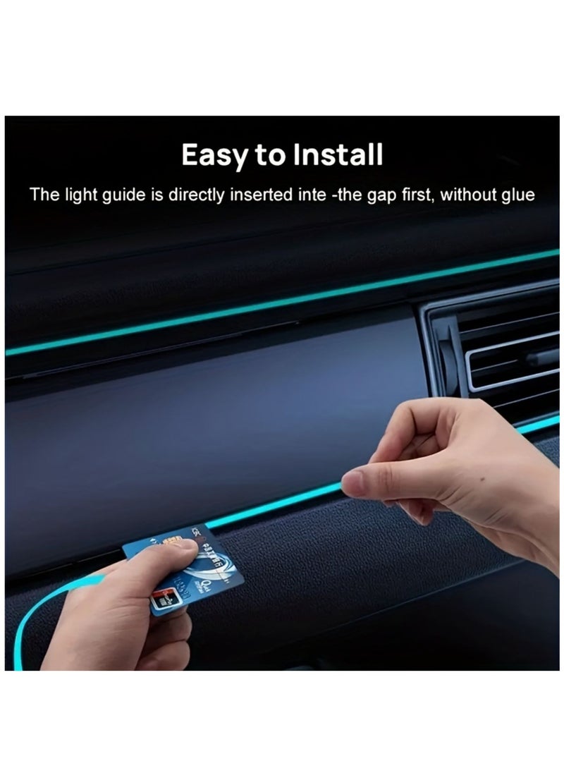 Arabest - 300cm (118in) Strip Car Interior Ambience Light RGB Light DIY Dashboard Ambience Fiber Optic Strip Light with USB Drive - Image 1