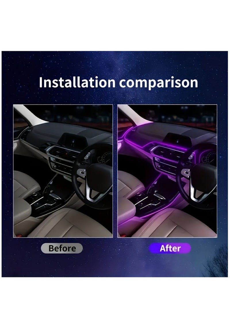 Arabest - 300cm (118in) Strip Car Interior Ambience Light RGB Light DIY Dashboard Ambience Fiber Optic Strip Light with USB Drive - Image 1