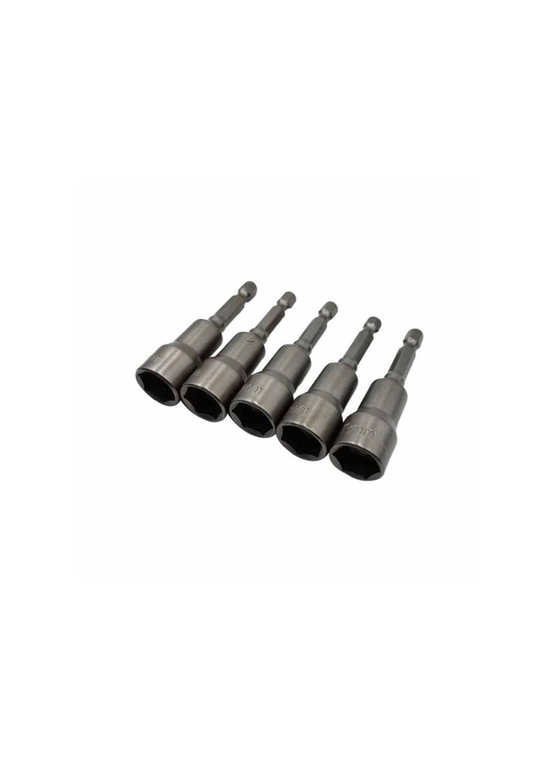 Magnetic Nut Socket For Drill 13mm Drill Nut Socket Strong Magnetic Chromium vanadium CRV 5 Pcs Set - Image 5
