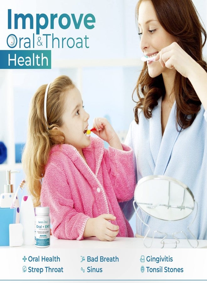 herobiotics Oral Probiotics for Better Breath, Gingivitis, Strep Throat, Tonsil Stones, ENT - 6 Bn CFU Oral Probiotics with Lactobacillus Reuteri, L. Plantarum & BLIS K12-45 Chewable Tablets - Image 3