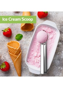 Oasisgalore Silver Ice Cream Scoop with Heat-Conductive Liquid-Filled Handle, Professional for Desserts & Meatballs.  - Image 3