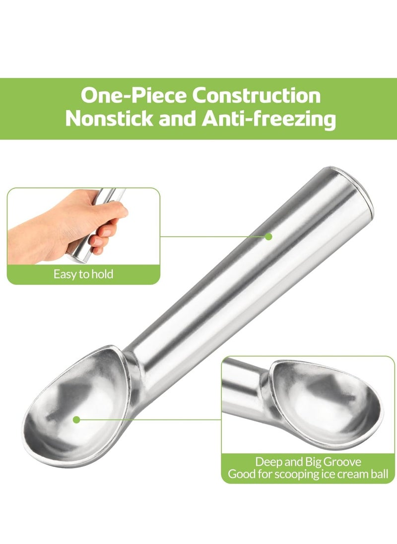 Oasisgalore Silver Ice Cream Scoop with Heat-Conductive Liquid-Filled Handle, Professional for Desserts & Meatballs.  - Image 4