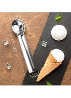 Oasisgalore Silver Ice Cream Scoop with Heat-Conductive Liquid-Filled Handle, Professional for Desserts & Meatballs.  - Image 5