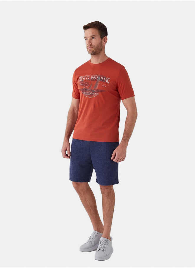 LC WAIKIKI - Crew Neck Short Sleeve Printed Combed Cotton Men's T-shirt - Image 1