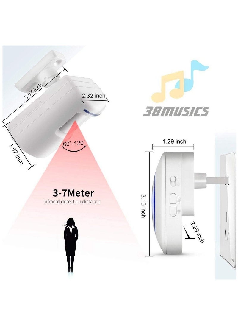 Infrared Motion Sensor Welcome Alarm Wireless Doorbell Entrance Alert for Shop Office - Image 3