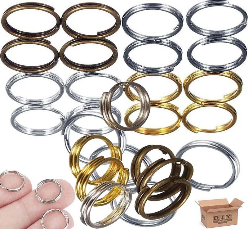 DIY Crafts DIY Crafts 100 Pcs, 4-15mm Mix Colour SIzes, 4-15mm Mix Sizes Jump Ring Connector 4 Style Fashion Split Double Loops Open Key Chains Small Split Jump (100 Pcs, 4-15mm Mix Colour SIzes)  - Image 1