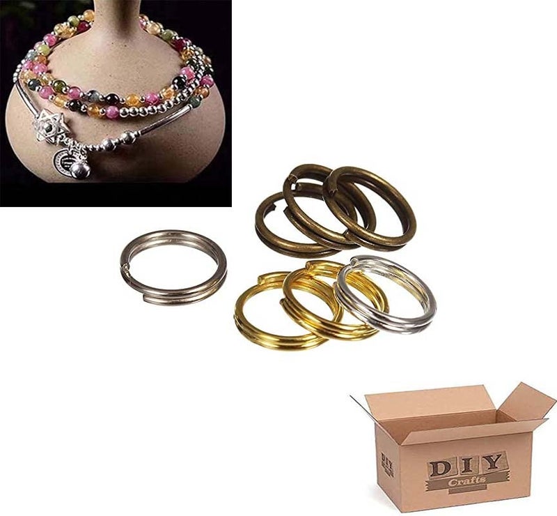 DIY Crafts DIY Crafts 100 Pcs, 4-15mm Mix Colour SIzes, 4-15mm Mix Sizes Jump Ring Connector 4 Style Fashion Split Double Loops Open Key Chains Small Split Jump (100 Pcs, 4-15mm Mix Colour SIzes)  - Image 3