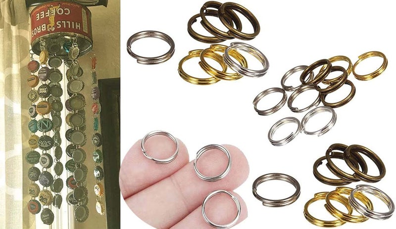 DIY Crafts DIY Crafts 100 Pcs, 4-15mm Mix Colour SIzes, 4-15mm Mix Sizes Jump Ring Connector 4 Style Fashion Split Double Loops Open Key Chains Small Split Jump (100 Pcs, 4-15mm Mix Colour SIzes)  - Image 2