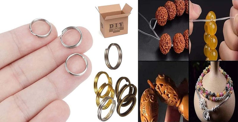 DIY Crafts DIY Crafts 100 Pcs, 4-15mm Mix Colour SIzes, 4-15mm Mix Sizes Jump Ring Connector 4 Style Fashion Split Double Loops Open Key Chains Small Split Jump (100 Pcs, 4-15mm Mix Colour SIzes)  - Image 5