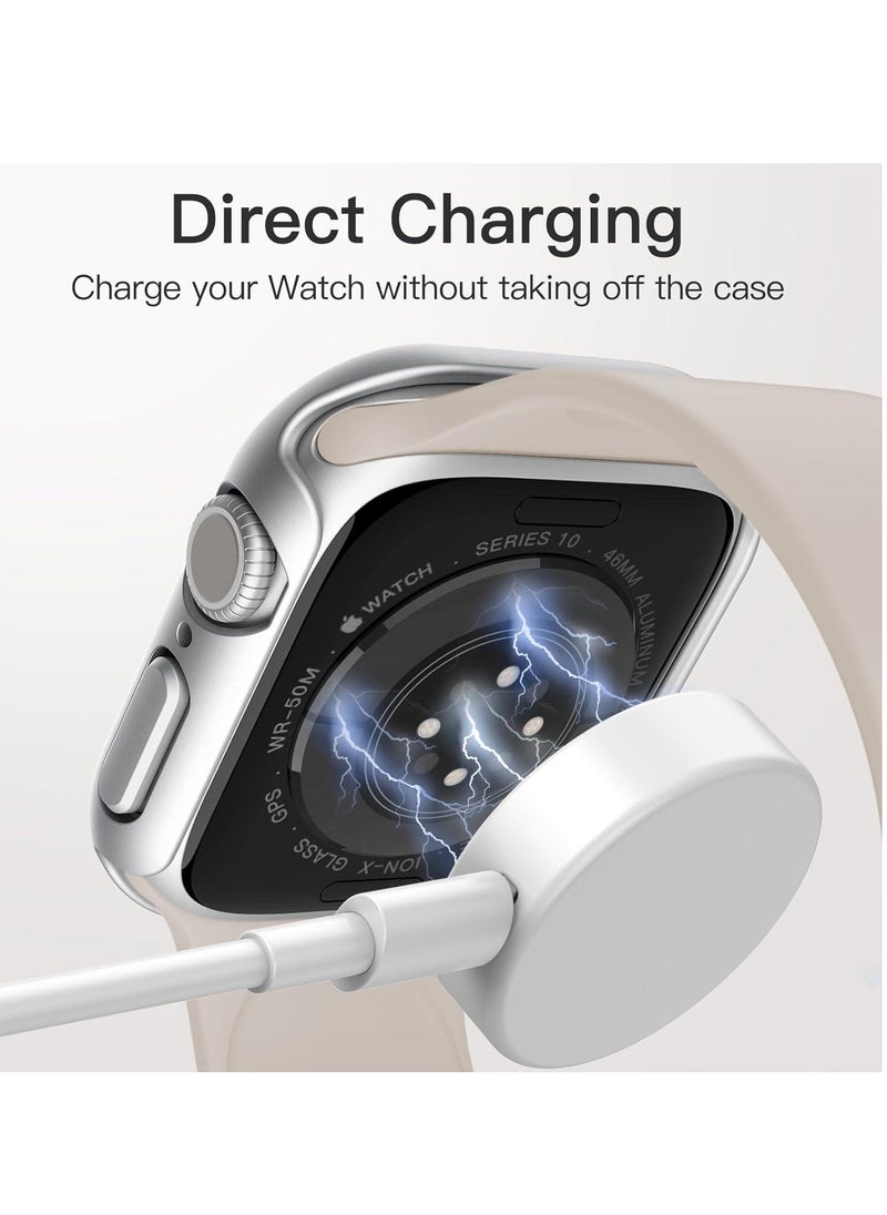 360° Full Protection Cover for Apple Watch Series 10 42mm - Silver