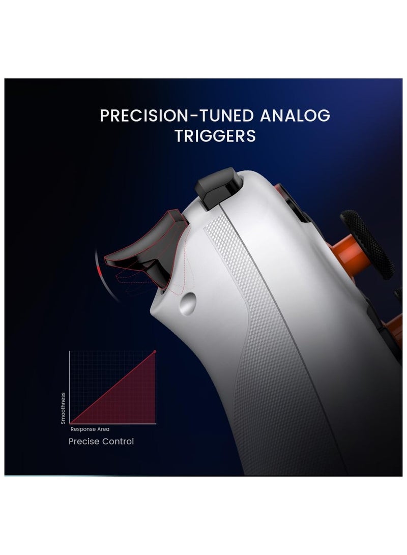 GameSir Nova Lite 2.4g Wireless Controller for Windows PC, iPhone, Android, Switch  Steam Deck, Bluetooth Controller Gamepad with Hall Effect Trigger,Turbo,Rumble Vibration(Nova Lite White) - Image 4