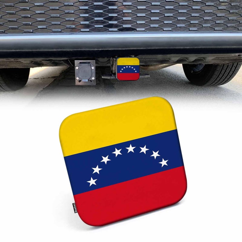 Beabes Trailer Hitch Cover for 2"" Receivers Venezuela Flag  The National Flag of Venezuela Receiver Tube Hitch Plug Towing Hitch Covers Truck Hitch Accessories for Sedans Cars SUVs - Image 1