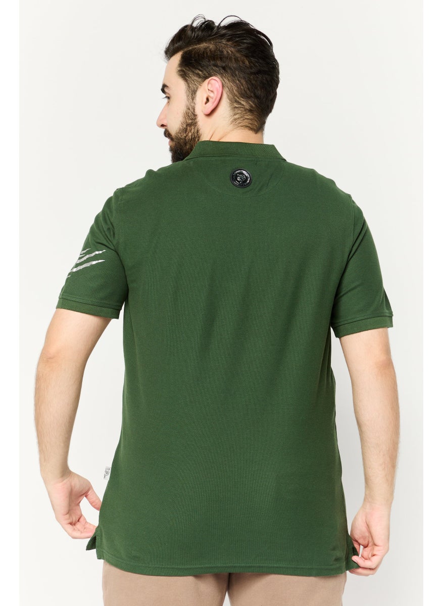 Plein Sport - Men Sportswear Fit Short Sleeve Outdoor Polo, Green - Image 1
