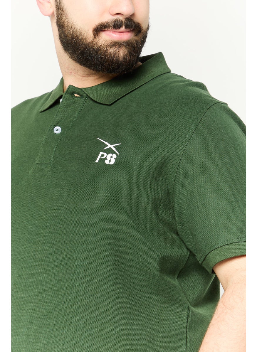 Plein Sport - Men Sportswear Fit Short Sleeve Outdoor Polo, Green - Image 1