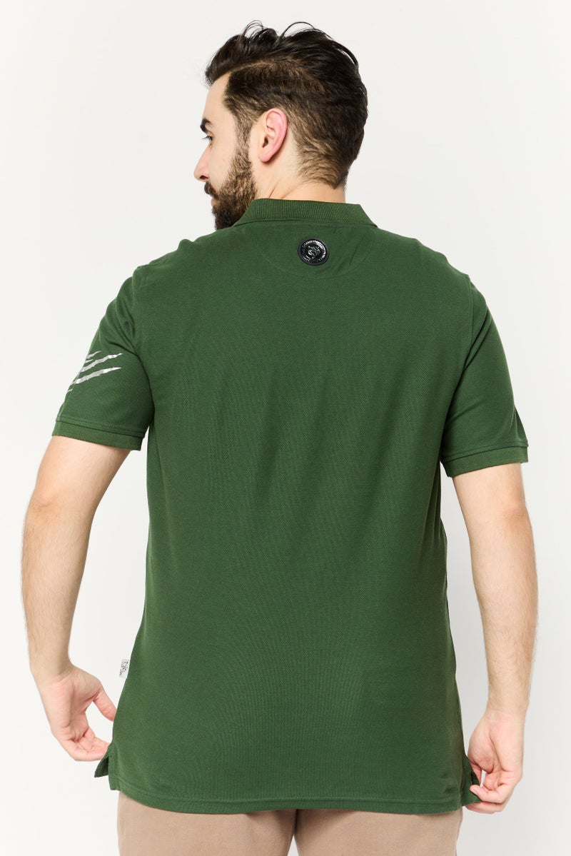 PHILIPP PLEIN Plein Sport Men Sportswear Fit Short Sleeve Outdoor Polo, Green - Image 4