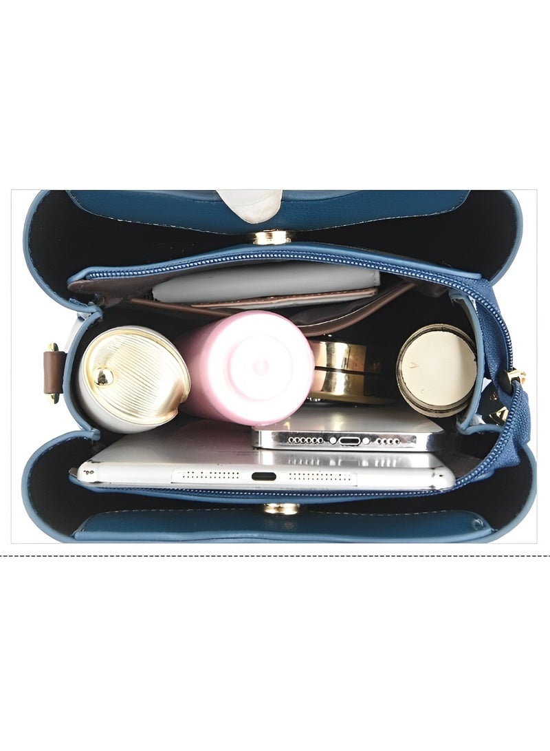 REOCLE New Women's Bag Pu Soft Leather Texture Shoulder Bag Large Capacity Simple Crossbody Bag Tote Bag Temperament Mother Bag - Image 5