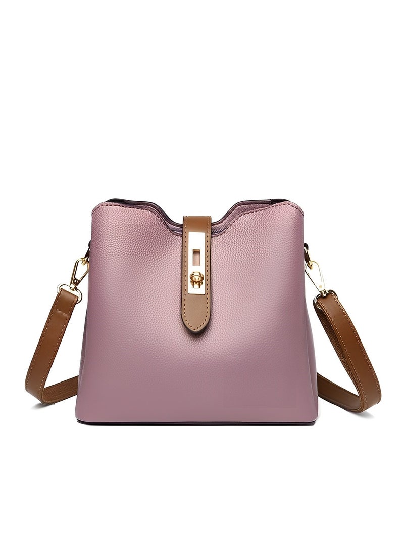 REOCLE New Women's Bag Pu Soft Leather Texture Shoulder Bag Large Capacity Simple Crossbody Bag Tote Bag Temperament Mother Bag - Image 2