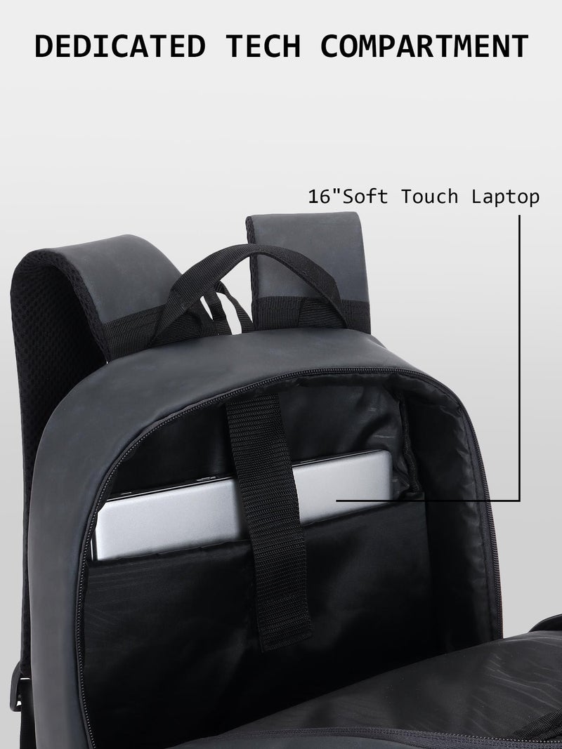 Wesley Vintage Milestone Travel Laptop Backpack with 15.6 inch Laptop Compartment business/Office/School/college/Travel/Gifting Backpack for men and women Softline (Blue Black) - Image 4