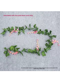 Generic Artificial Wisteria Vine Flower Garland DecorSoft Rattan Powder 1 Soft Rattan Powder 1 