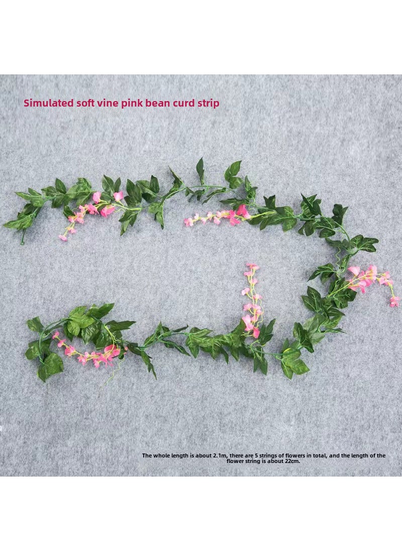 Generic Artificial Wisteria Vine Flower Garland DecorSoft Rattan Powder 1 Soft Rattan Powder 1 