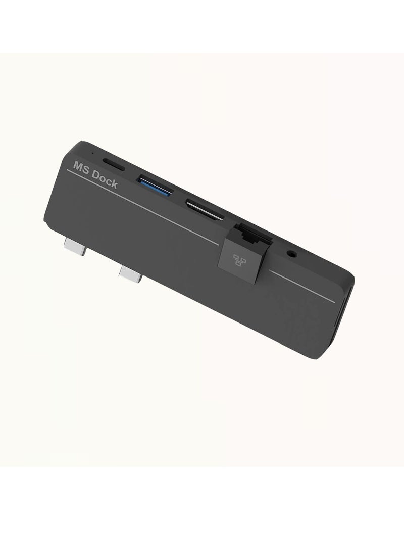 Excefore - USB C Docking Station, Docking Station with 8 Ports, 8 in 2  100W USB C Thunerbolt 4+ 4K HDMI+ USB3.0+ USB-C 3.0+ 100M LAN+ Audio+ SD+ TF Slot USB C Multiport Adapter for Surface Pro 9/Pro 8/Pro X - Image 1