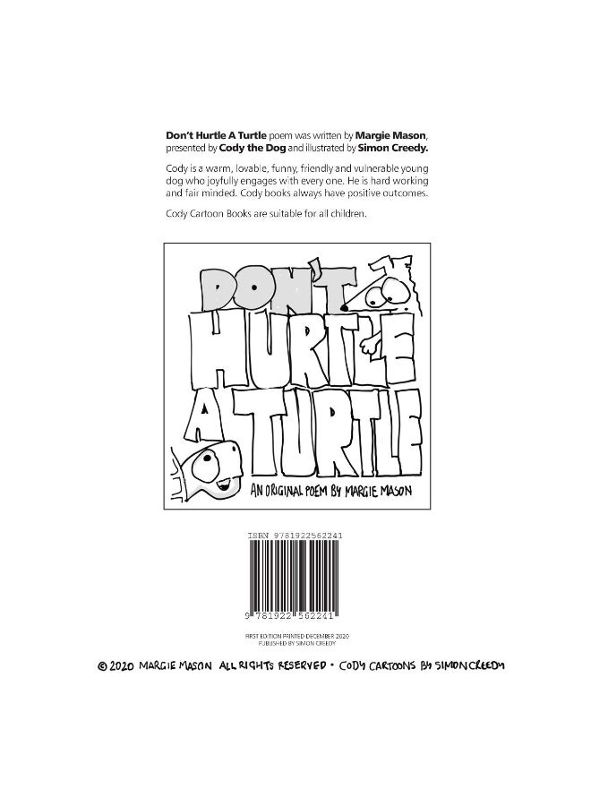 Simon Creedy Don't Hurtle a Turtle Poem: by Margaret A Mason - Image 2