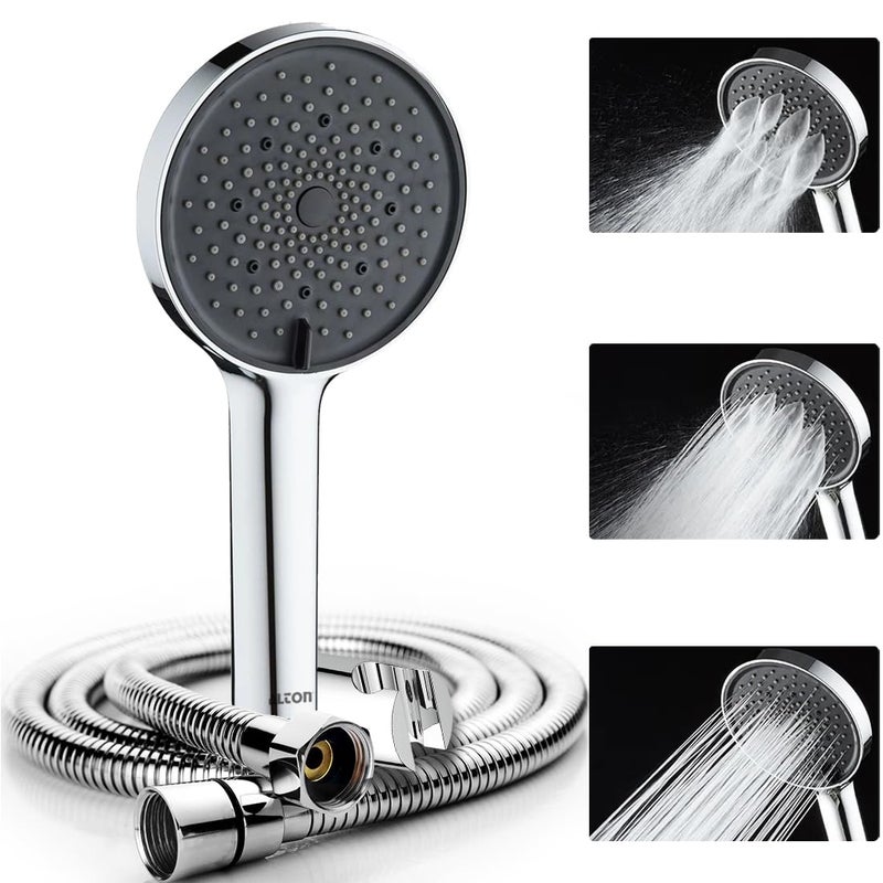 ALTON SHR22360, 5-INCH, 3-Function Hand Shower With SS-304 Grade 1.5 Meter Flexible Hose Pipe and Wall Hook, (Chrome) - Image 4