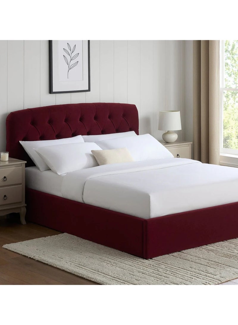 Malazhouse Button Tufted Bed - MZBDN01-RED-100cm - Image 1