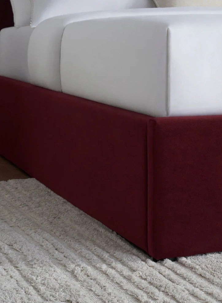 Malazhouse Button Tufted Bed - MZBDN01-RED-100cm - Image 2