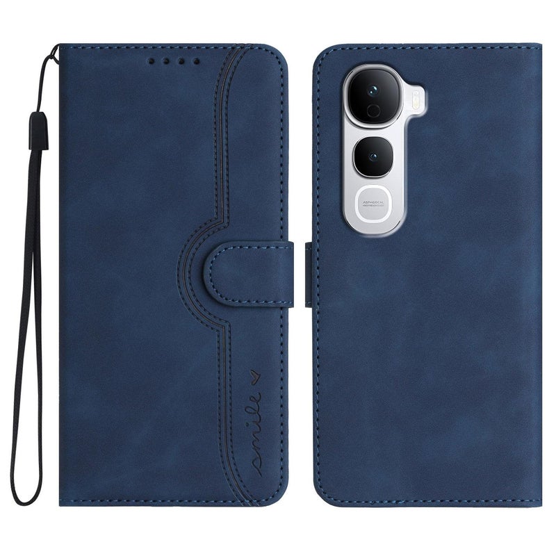 إيروريكس جراب هاتف جلدي بنمط ملمس لهاتف vivo Y400 Pro 5G (أزرق ملكي) - Image 1