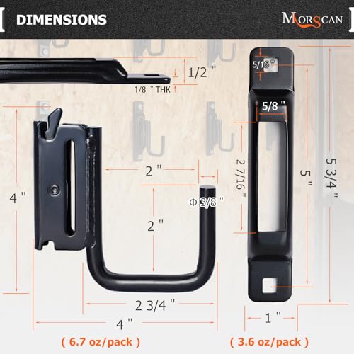 MorScan 10 Pack E-Track Tie Down Slots & 10 Pack 2" E Track J Hooks, Heavy Duty Black Steel E-Track Accessories for Box Truck, Enclosed Trailer, Garage, Van, Warehouse, Workshop - Image 3