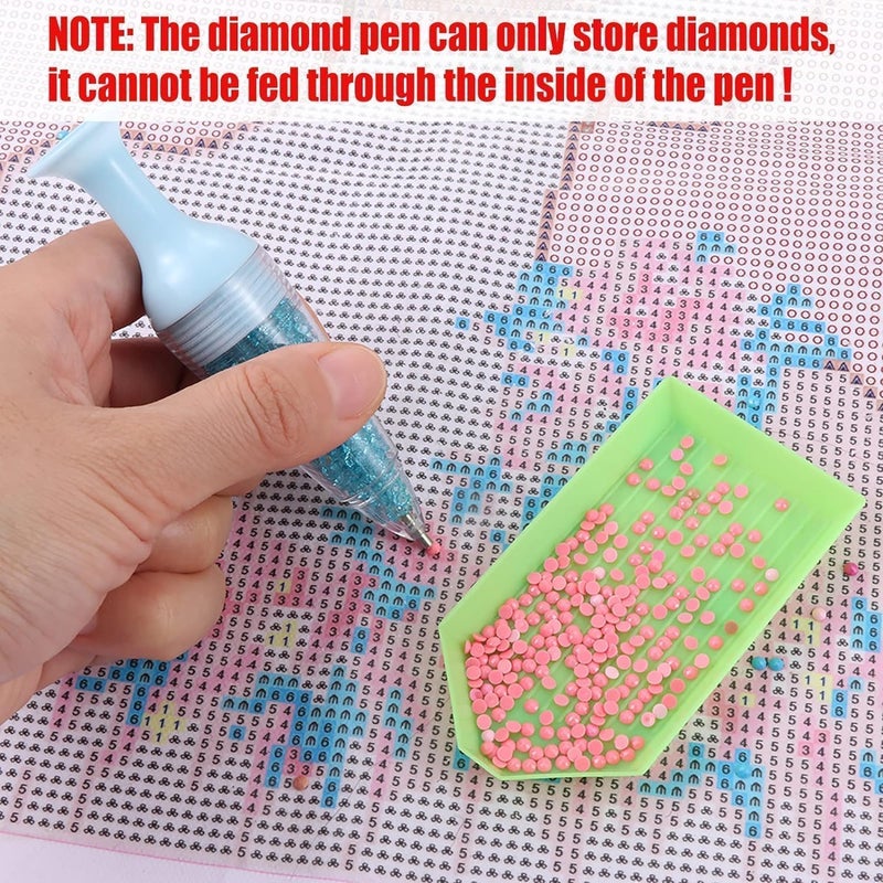 Zenarao Purple 5D Diamond Painting Pen, Flower Pot Shaped Comfort Grip Standable Ergonomic Point Drill Pen for Diamond Painting and Nail Art, Diamond Painting Kits, Nail Art Accessories - Image 4