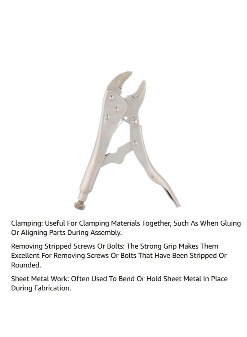 ABBASALI Locking Vise grip Plier Original Curved Jaw Locking Pliers With Wire Cutter 7" Or 10". Use As A Gripping Tool Pipe Or Locking Wrench - Image 3