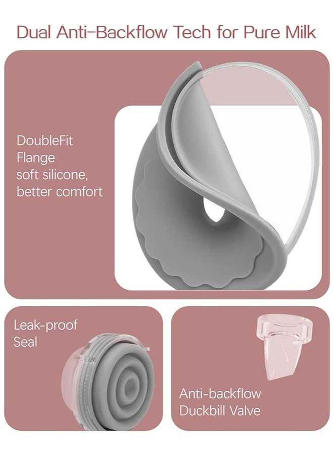 جي سي سي جوو مضخة حليب قابلة للارتداء - مضخة ثدي بدون استخدام اليدين بـ 4 أوضاع و12 مستوى، مزودة بتعليمات صوتية تلقائية، شاشة LED، وظيفة الذاكرة، باللون الأبيض - Image 5