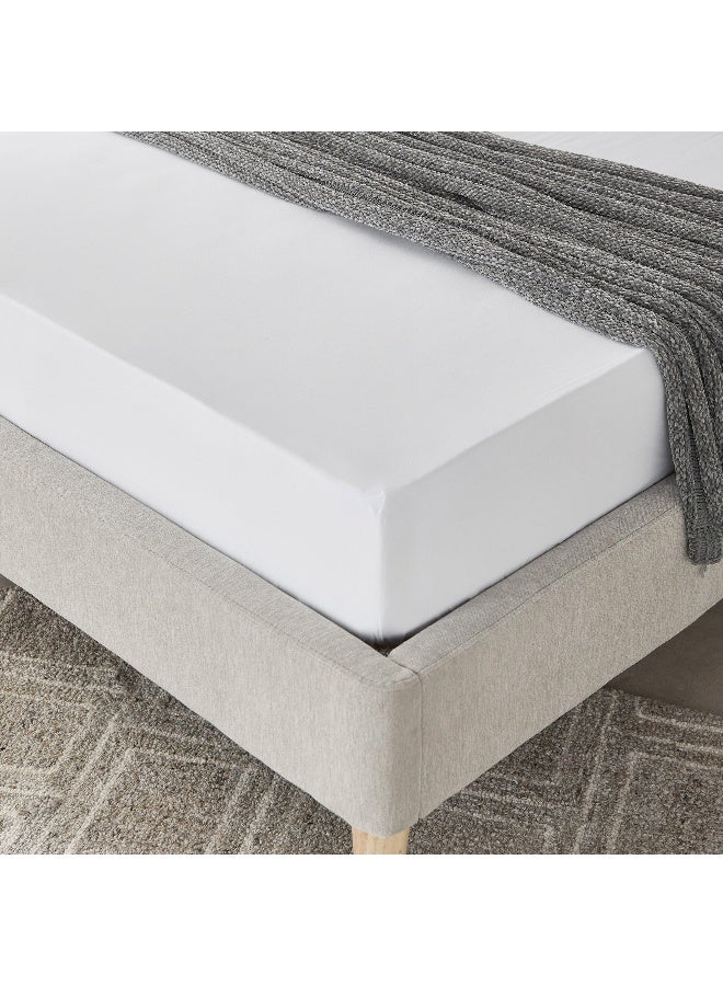 Home Box Essential Cotton Twin Fitted Sheet 120 x 200 x 36 cm - Image 1