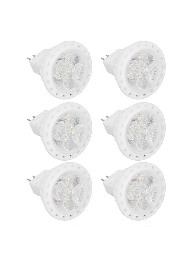 6pcs Brightness Dimming LED Spot Light Bulbs 360LM MR11 LED Landscape Track Light with Ceramic GU4 Base 110V 4W