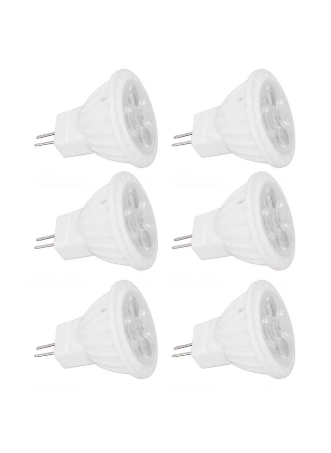 6pcs Brightness Dimming LED Spot Light Bulbs 360LM MR11 LED Landscape Track Light with Ceramic GU4 Base 110V 4W