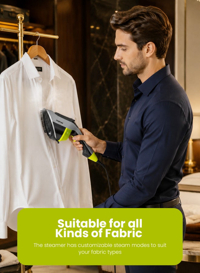 GEEPAS Handheld Garment Steamer with Detachable Water Tank 170 ml 1950 W GGS25019 Grey, Black, Yellow - Image 5