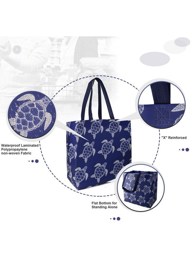 BeeGreen - Animal Reusable Grocery Bags - W13*H13*D7 6 Packs Lightweight Shopping Totes With Long Handles, Water Resistant,Durable And Portable - Perfect For Groceries, Supermarket, Gifts, And More - Image 1