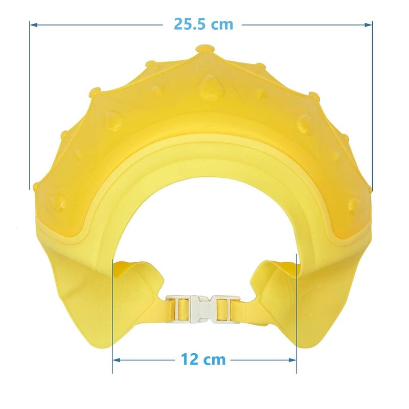 JR Baby bath Shower Cap, Shower Cap for Kids 0-9 Years, Adjustable Silicone Crown with Eye & Ear Protection, Waterproof Bathing Hat for Washing Hair - Image 3