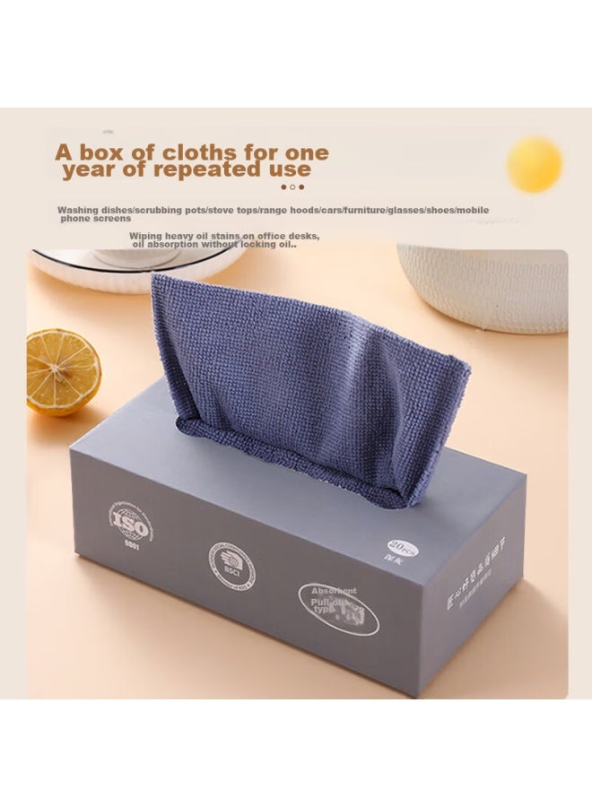 Mengting Disposable Microfiber Cleaning Cloths, 20cm X 20 Sheets, Pull-out Lazy Wipes, Kitchen Dish Towels, Tea Towels - Image 4