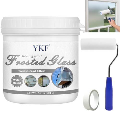 YKF Frosted Glass Paint, 16Oz Privacy Window Paint, Window Frosting Spray, DIY Water-Based UV Resistant Coating for Windows, Doors & Glass Surfaces - Image 1