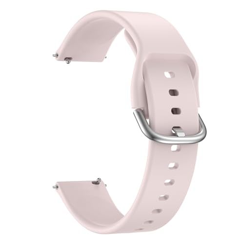 Tobfit 18mm Silicone Watch Strap Compatible for Titan, Timex, Casio, Sonata etc, Quick Release Sport Loop Colorful Strap,Light pink - Image 1