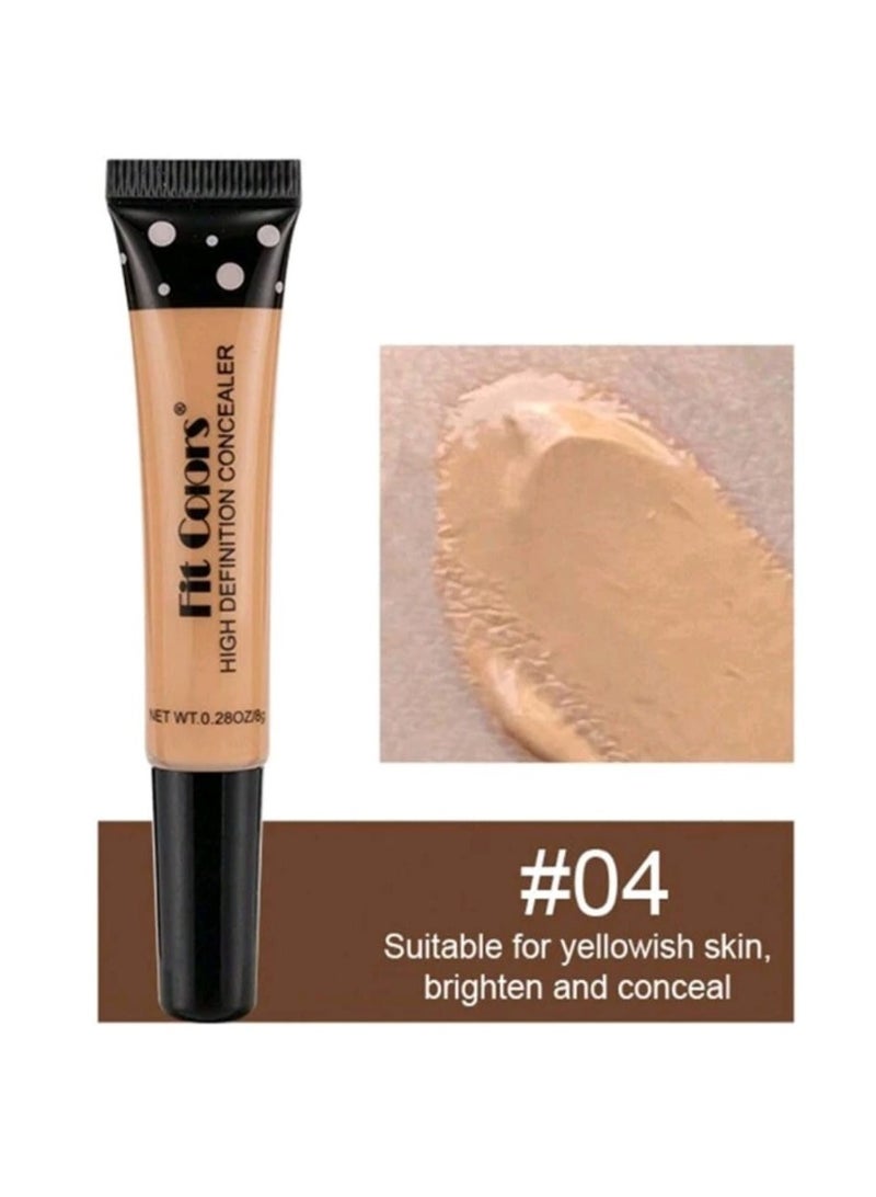 Fit Colors High coverage concealer, 1pc nourishing liquid foundation tube concealer - Image 1