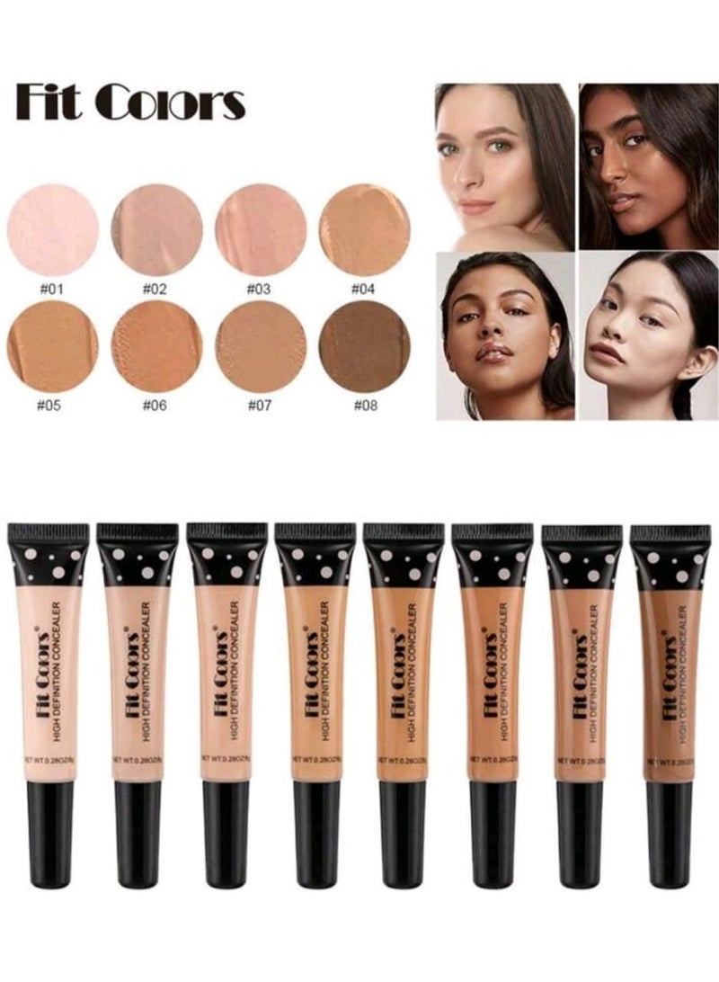 Fit Colors High coverage concealer, 1pc nourishing liquid foundation tube concealer - Image 2