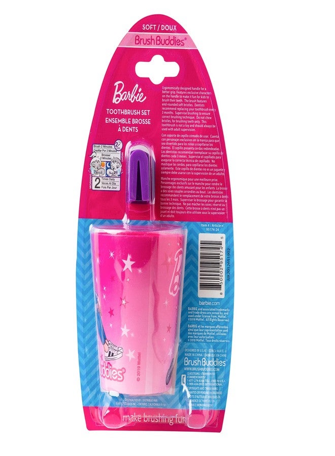 Barbie Licensed Branded B4RBIE 3 Pieces Toothbrush Set for Girls - Image 2