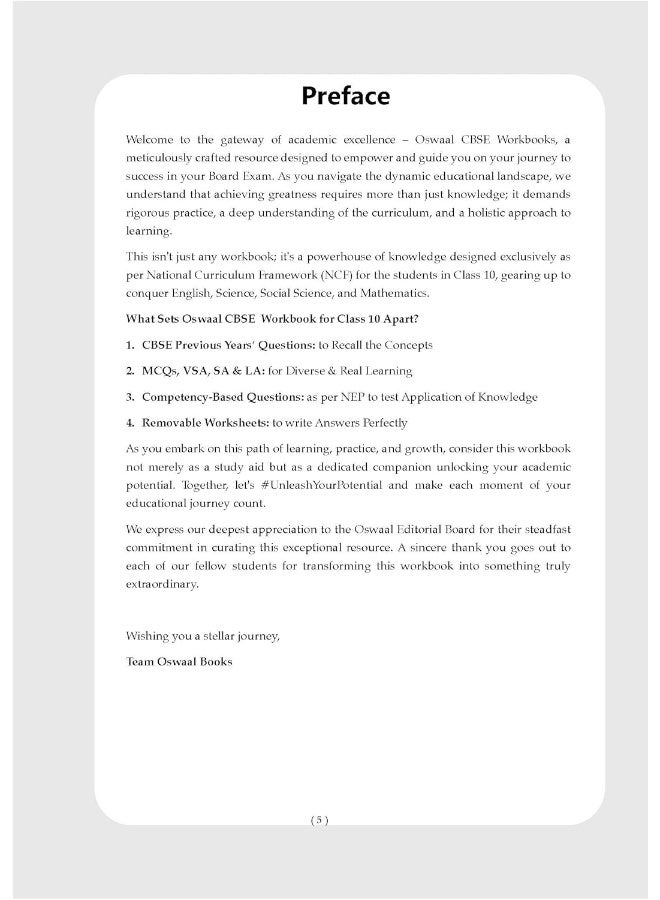 Oswaal CBSE Workbook | Social Science | Class 10 | Updated as per NCF | For better results | For 2024 Exam - Image 3